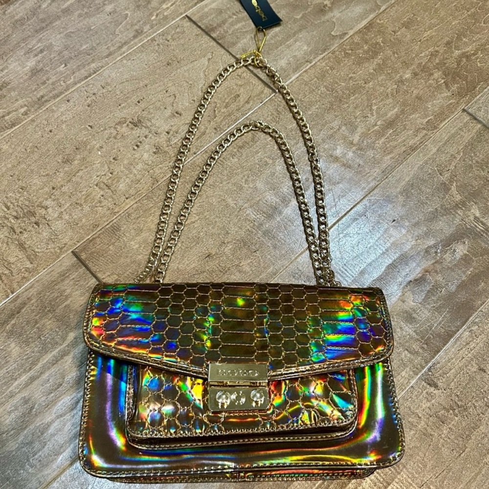 Holographic Gold Bebe purse
